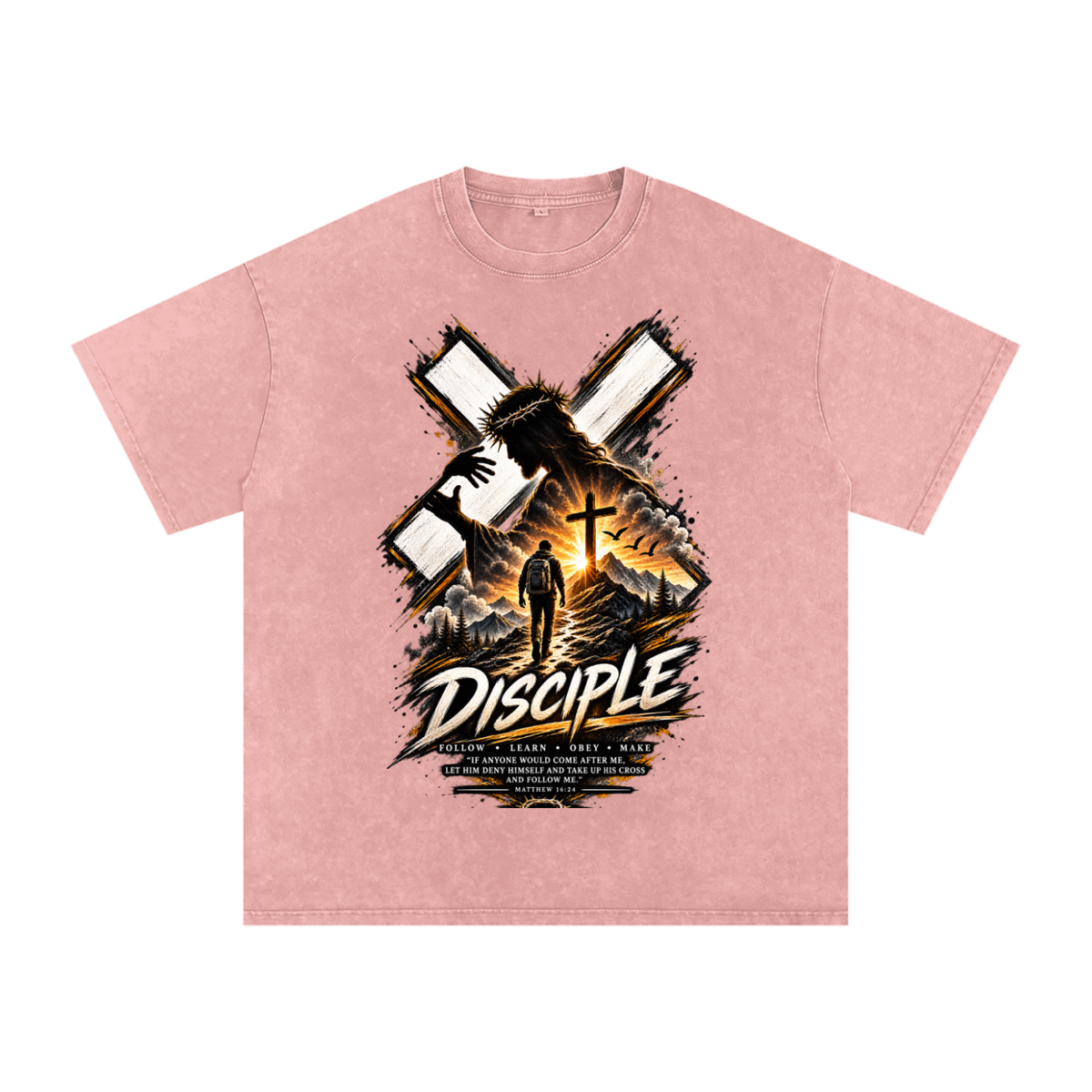 Snow Washed Oversized Cotton T-Shirt
