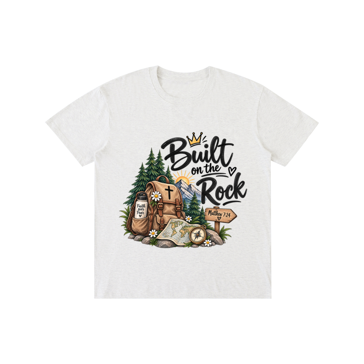 Pure Cotton Unisex T-Shirt Built on a Rock