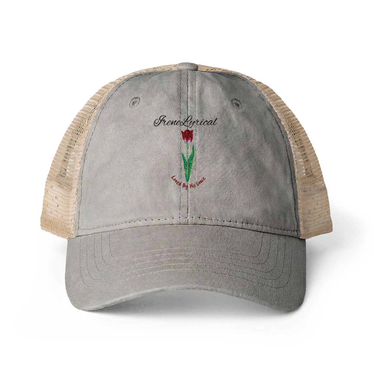 Irene Lyrical Tulip Women's Washed Mesh-Back Cap