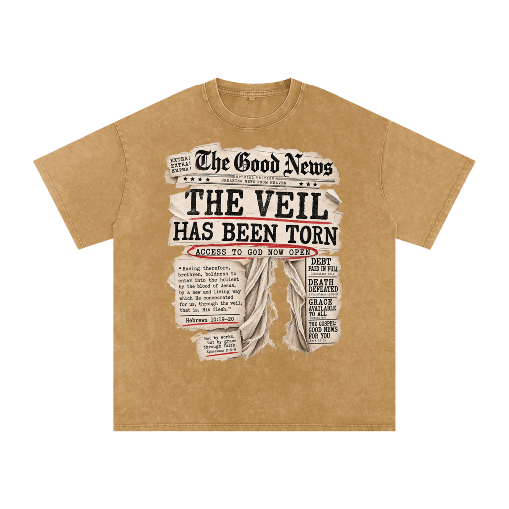 Snow Washed Oversized Cotton T-Shirt The veil has been torn
