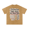 Snow Washed Oversized Cotton T-Shirt The veil has been torn