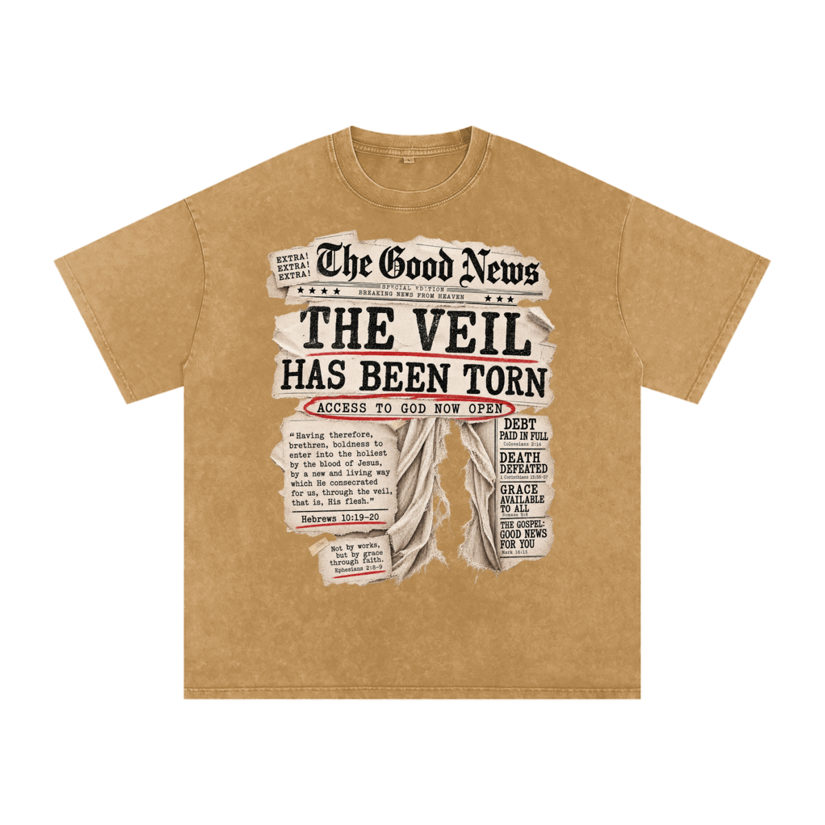 Snow Washed Oversized Cotton T-Shirt The veil has been torn