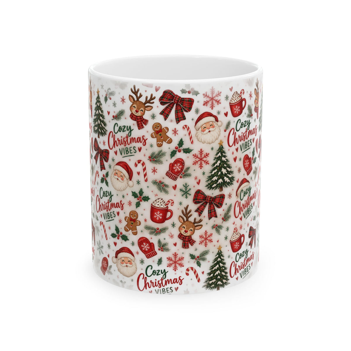 Christmas Cozy Vibes Ceramic Mug (11oz, 15oz)