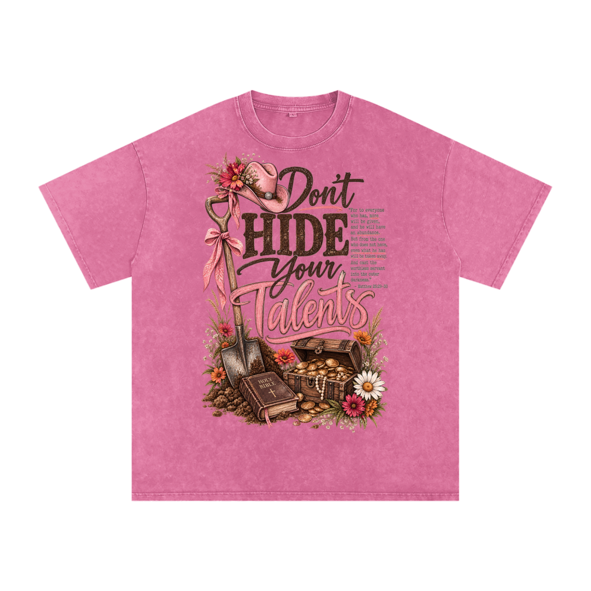 Snow Washed Oversized Cotton T-Shirt