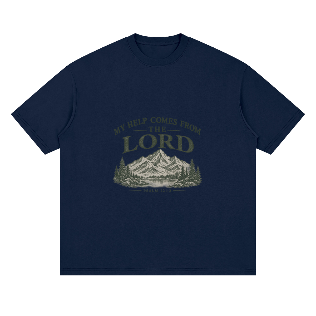 Streetwear Loose Drop Shoulder T-Shirt my help comes from the LORD