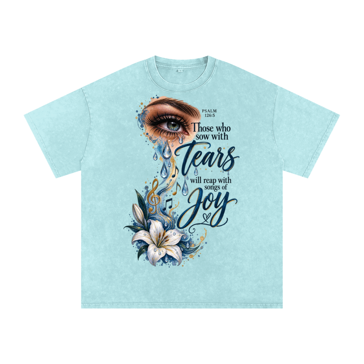 Snow Washed Oversized Cotton T-Shirt