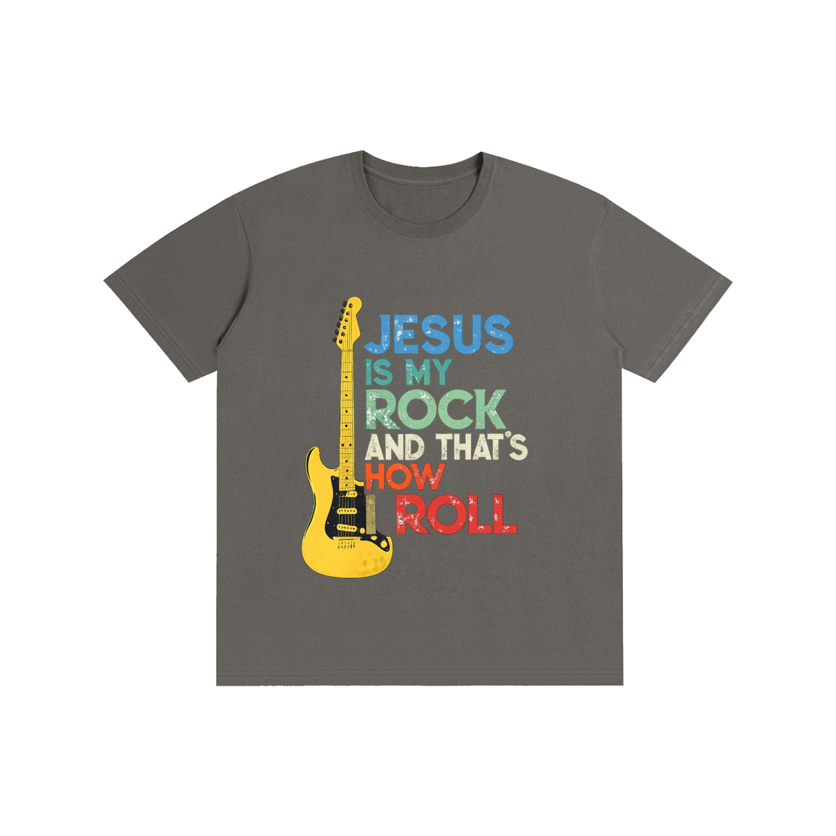 Pure Cotton Unisex T-Shirt Jesus is my rock and this is how I roll
