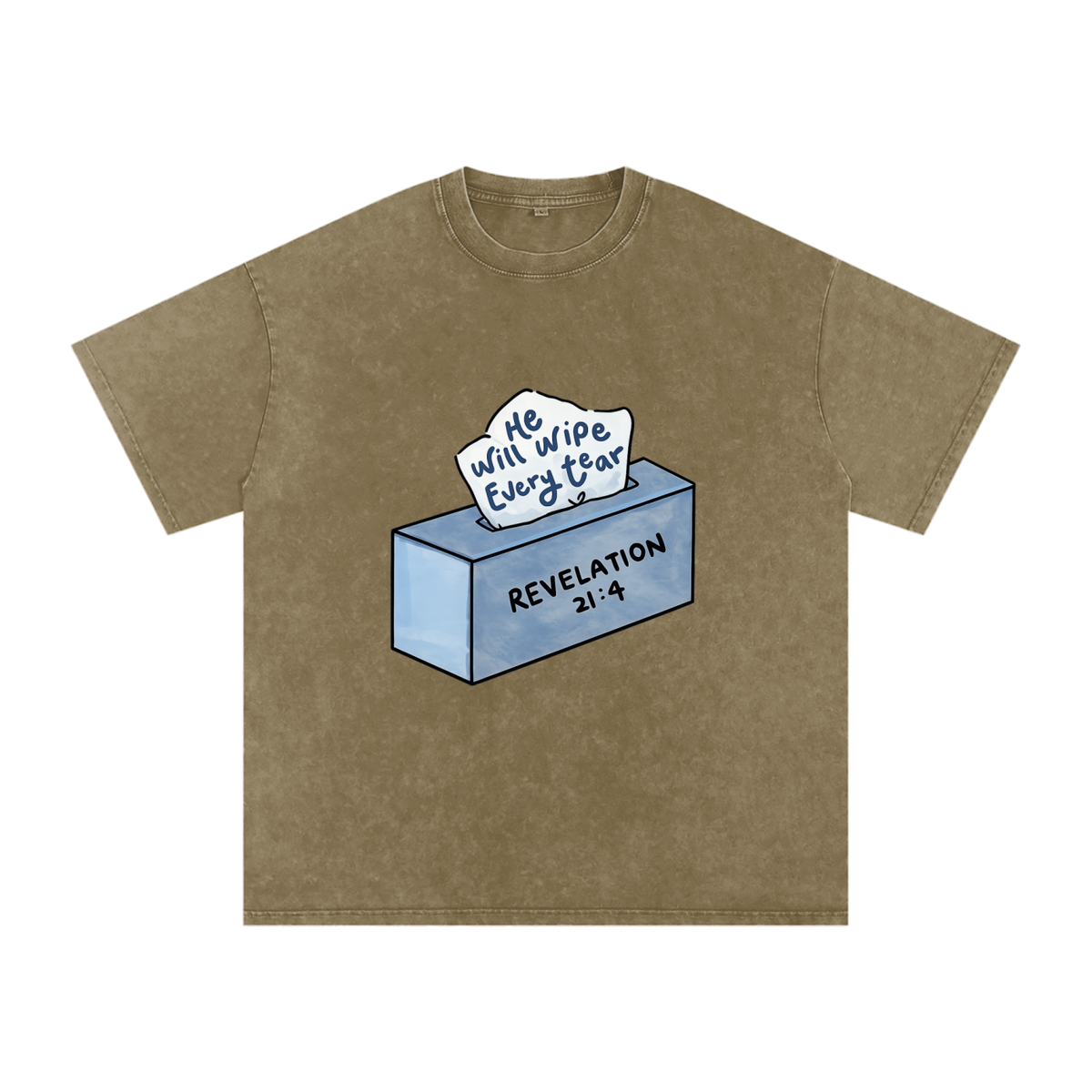 Snow Washed Oversized Cotton T-Shirt