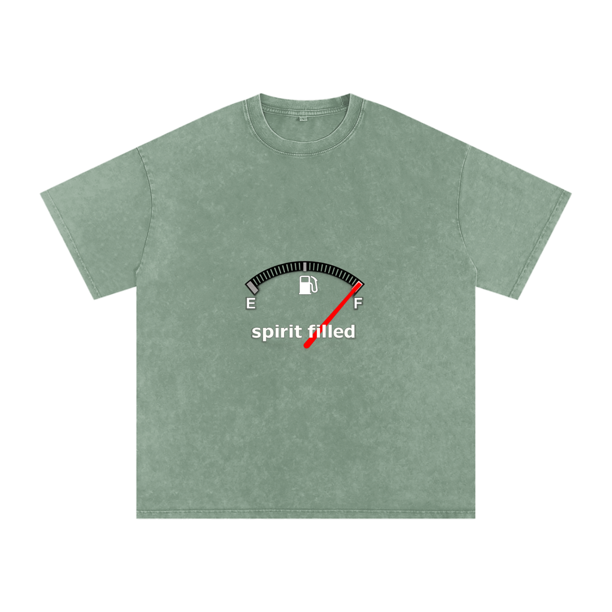 Snow Washed Oversized Cotton T-Shirt Spirit-filled