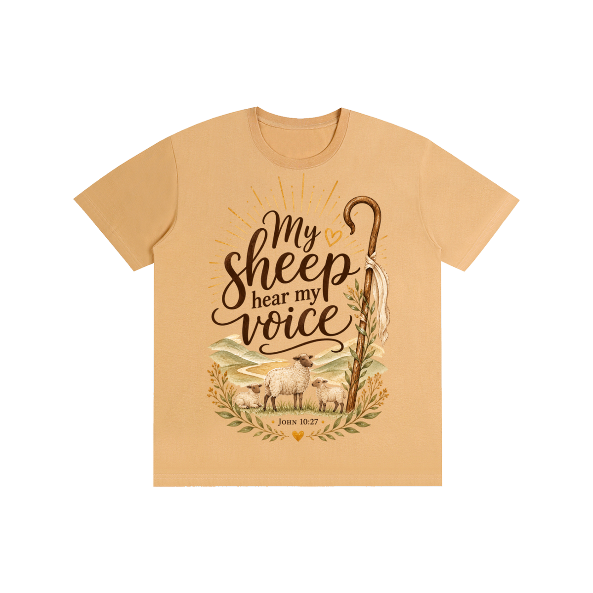 Pure Cotton Unisex T-Shirt my sheep hear my voice