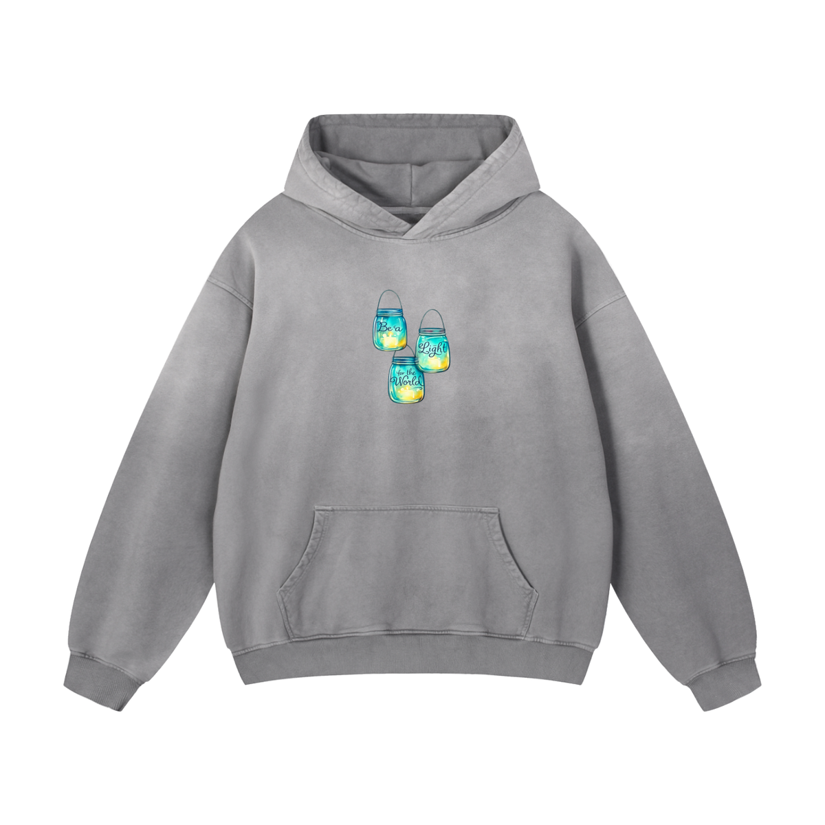 Heavyweight Sunfade Oversized Hoodie be the light to the world