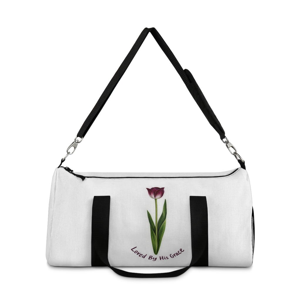 Tulip 'Loved By His Grace' Duffel Bag — Floral Faith Travel Bag