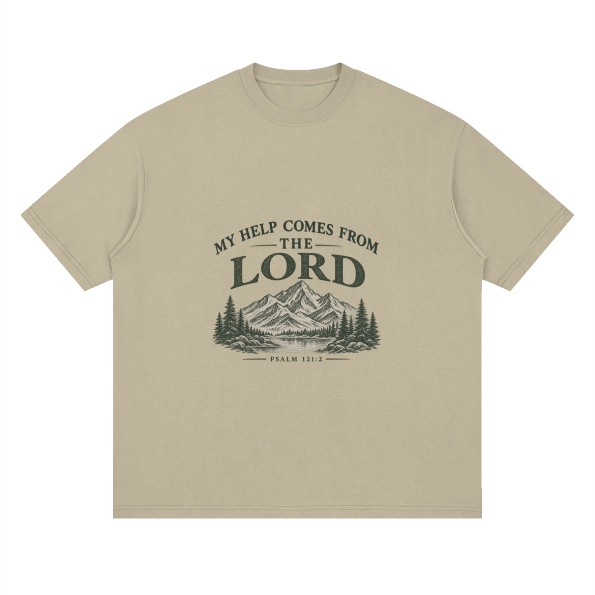 Streetwear Loose Drop Shoulder T-Shirt my help comes from the LORD