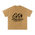 Snow Washed Oversized Cotton T-Shirt Go Make disciples