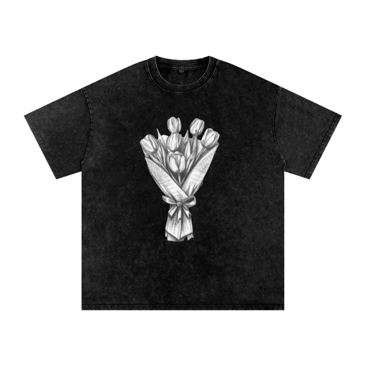Snow Washed Oversized Cotton T-Shirt