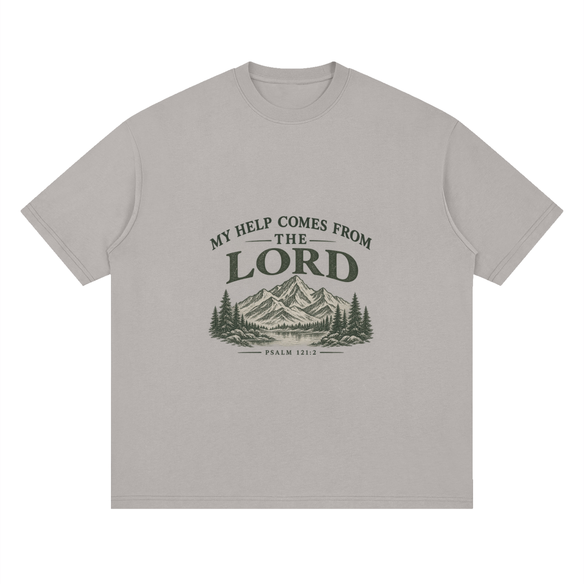Streetwear Loose Drop Shoulder T-Shirt my help comes from the LORD
