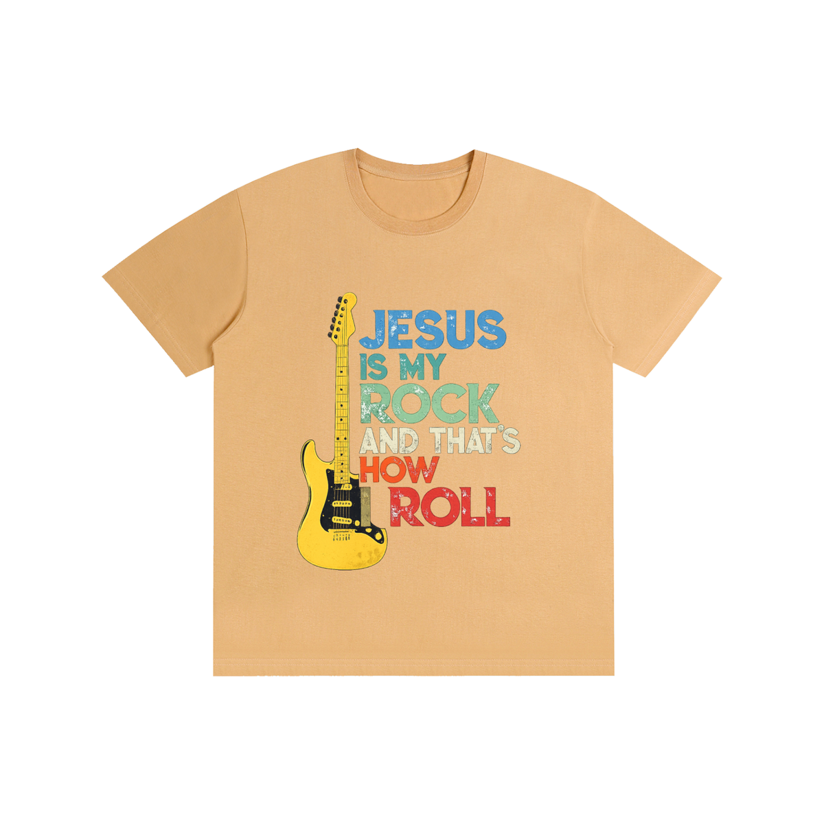 Pure Cotton Unisex T-Shirt Jesus is my rock and this is how I roll