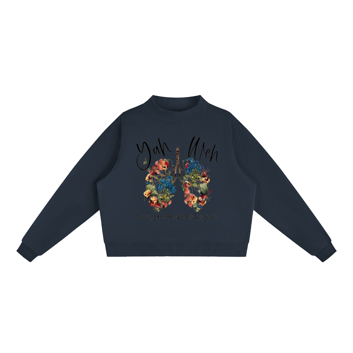Essential Fleece Mock-Neck Crew Sweatshirt