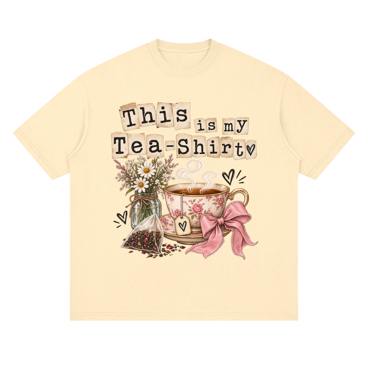 Streetwear Loose Drop Shoulder T-Shirt Teashirt typography