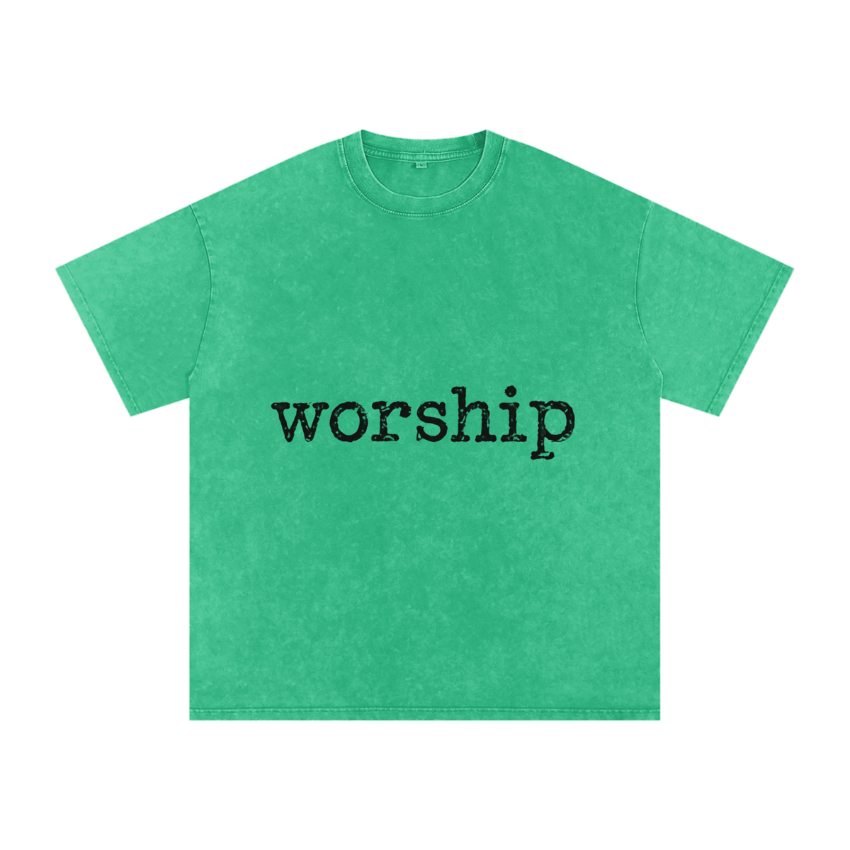 Snow Washed Oversized Cotton T-Shirt Worship