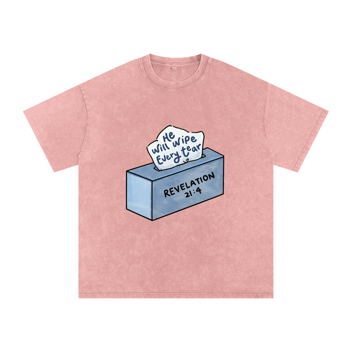 Snow Washed Oversized Cotton T-Shirt