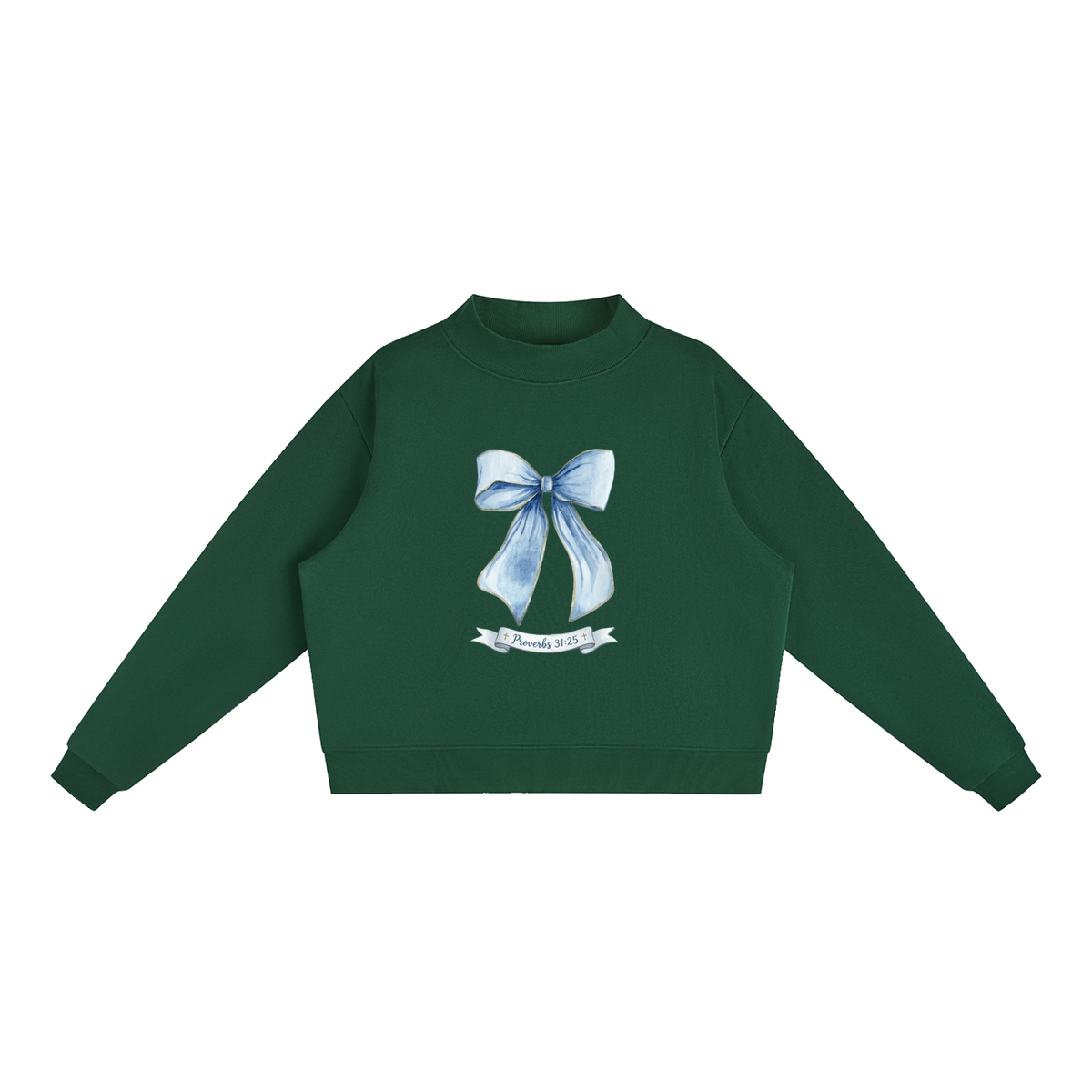 Essential Fleece Mock-Neck Crew Sweatshirt