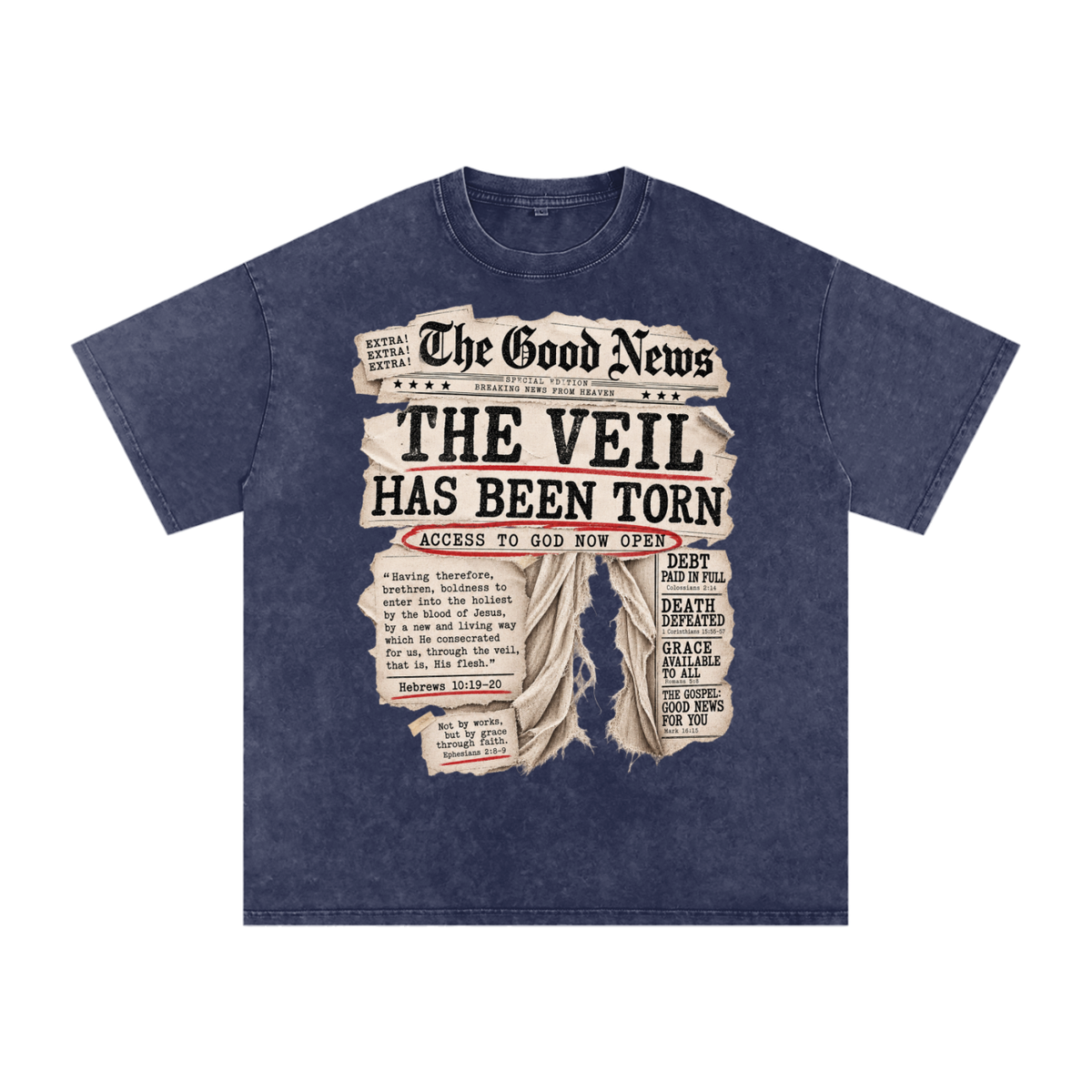 Snow Washed Oversized Cotton T-Shirt The veil has been torn