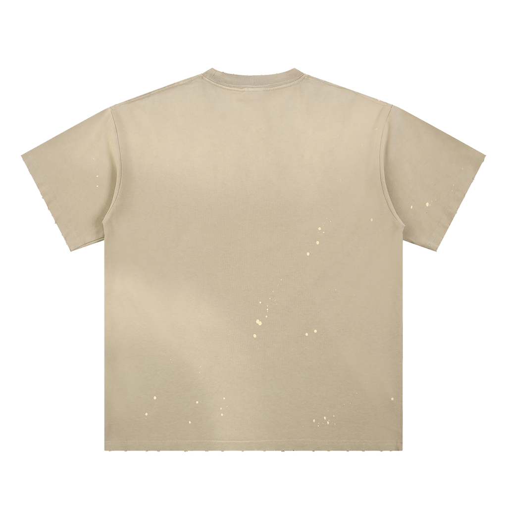 Hand-Frayed Sunfade Paint Splatter T-Shirt I am