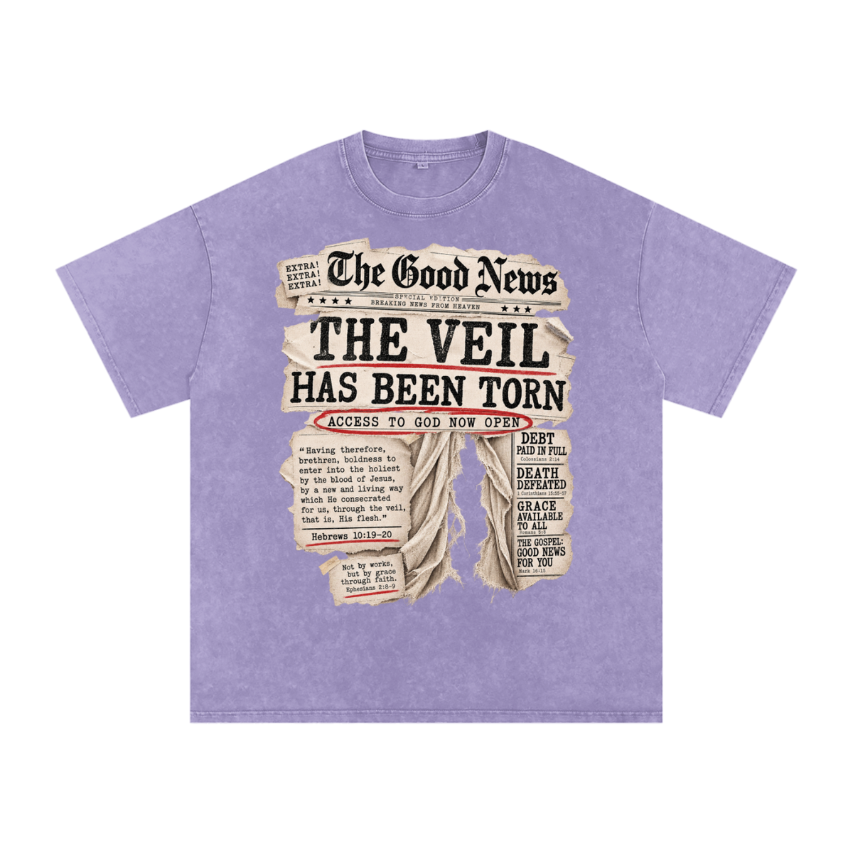 Snow Washed Oversized Cotton T-Shirt The veil has been torn