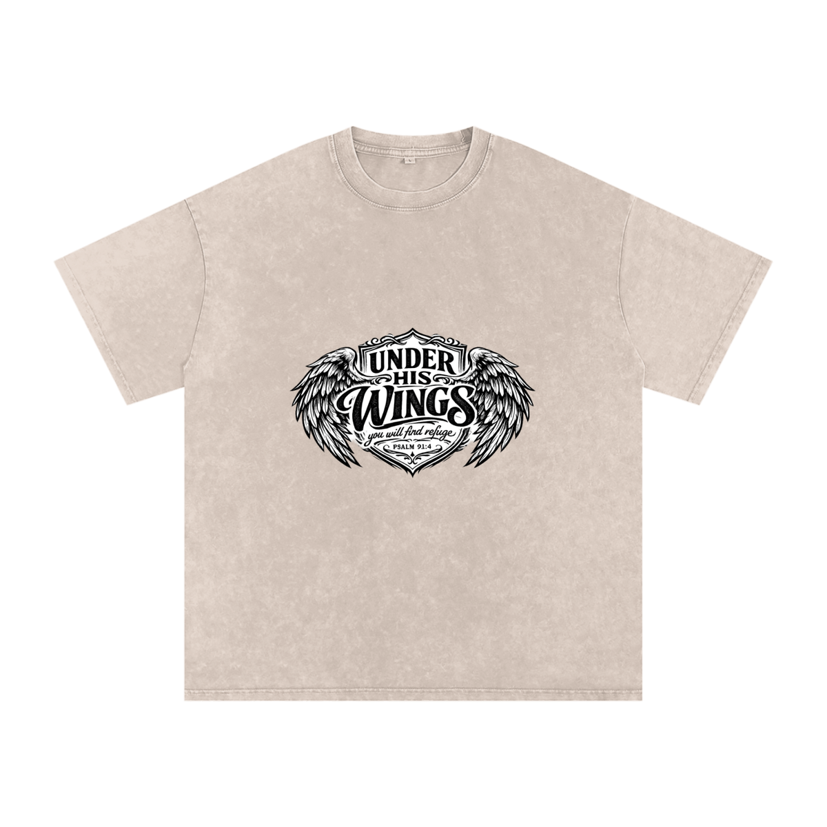 Snow Washed Oversized Cotton T-Shirt