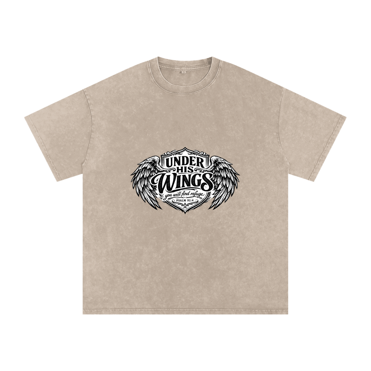 Snow Washed Oversized Cotton T-Shirt