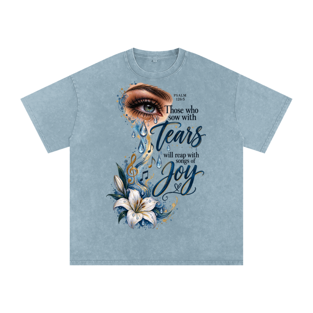 Snow Washed Oversized Cotton T-Shirt