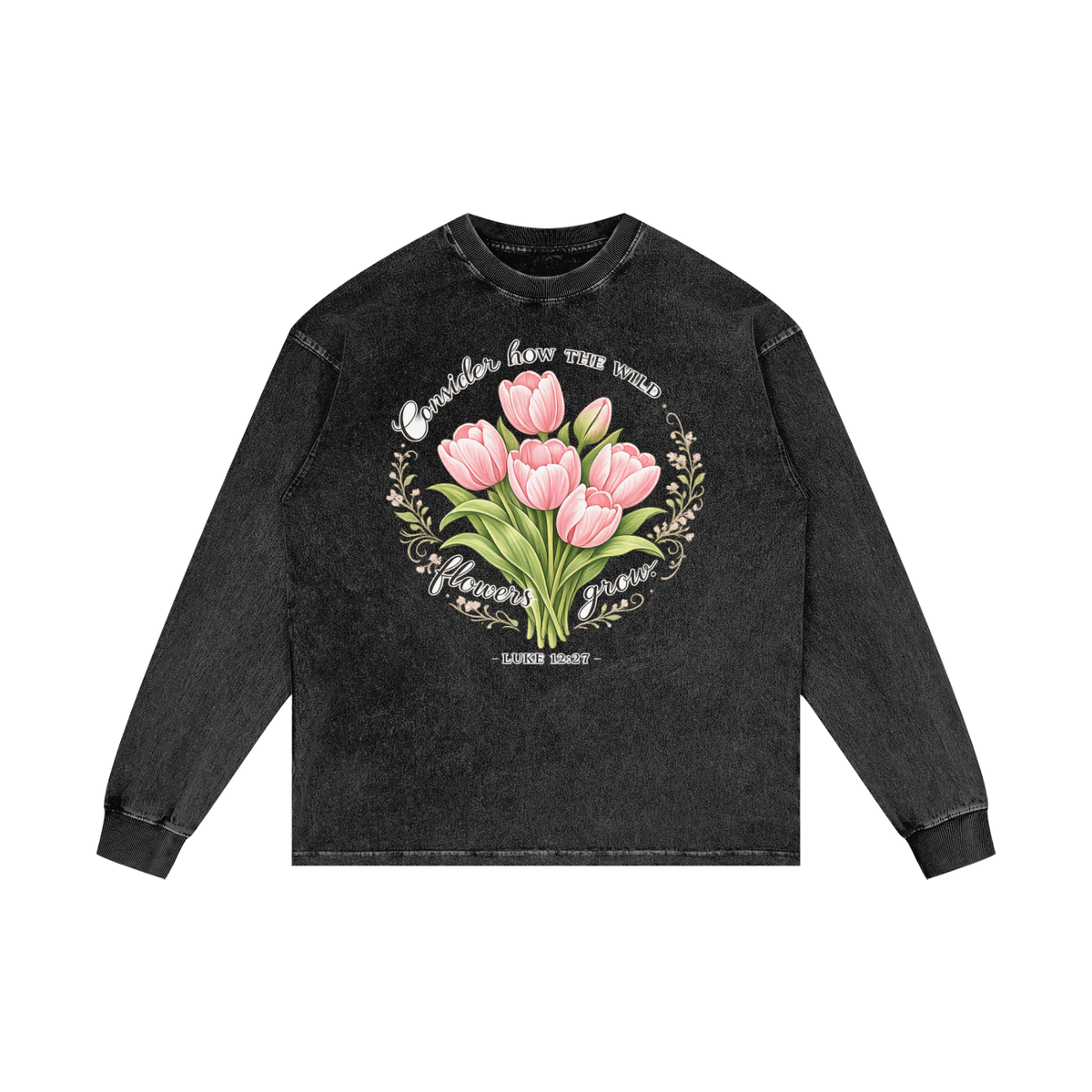 Acid Wash Oversize Long Sleeve T-Shirt