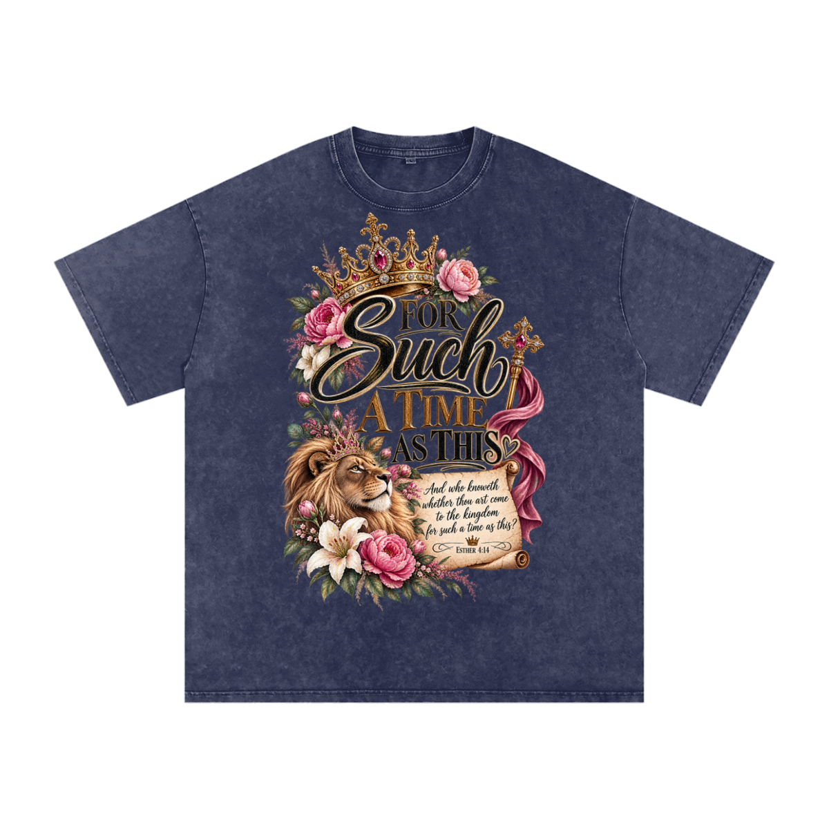 Snow Washed Oversized Cotton T-Shirt Esther 4:14