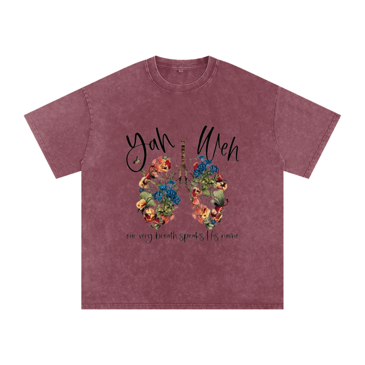 Snow Washed Oversized Cotton T-Shirt