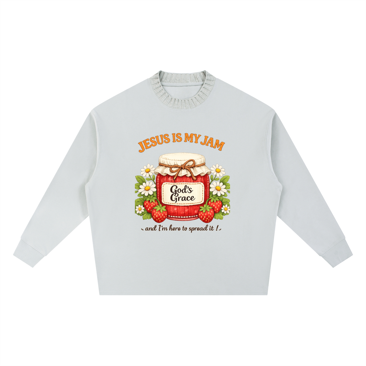 Knitted Round Neck Oversize Sweatshirt