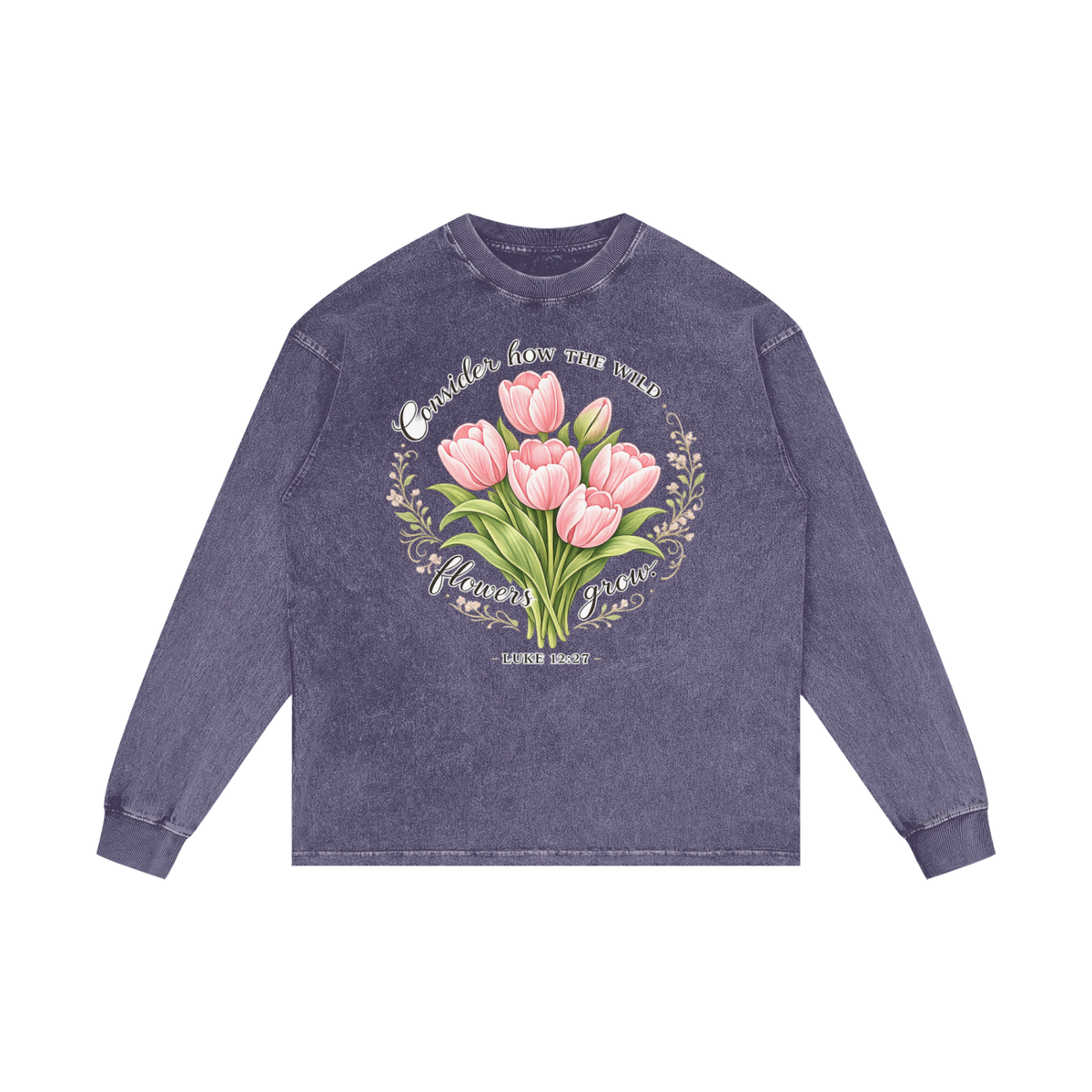 Acid Wash Oversize Long Sleeve T-Shirt