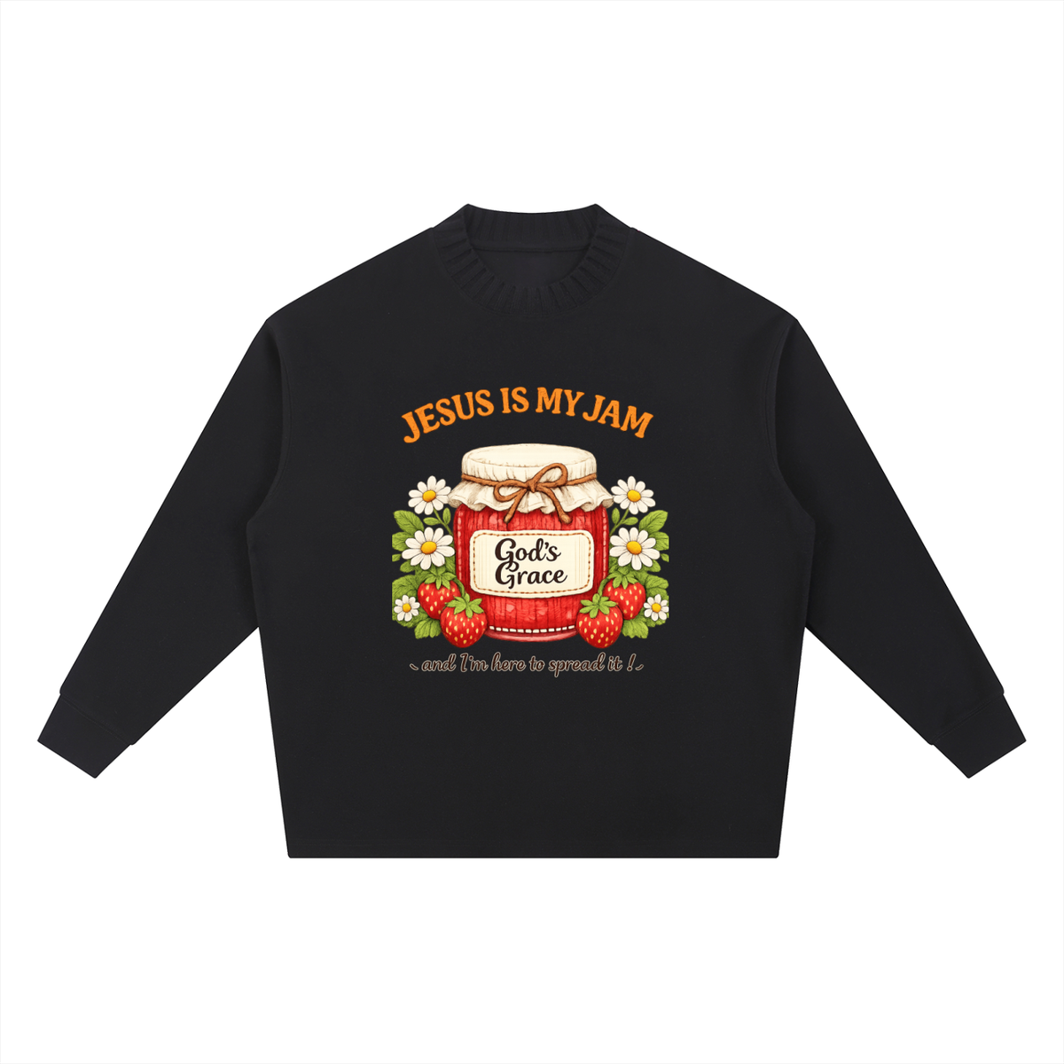 Knitted Round Neck Oversize Sweatshirt