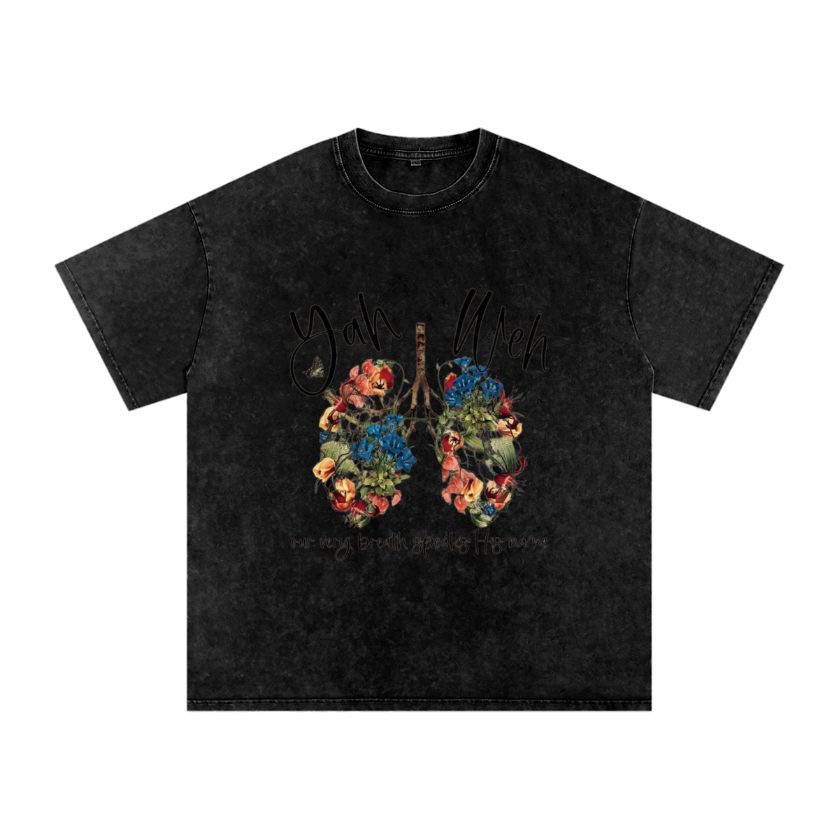 Snow Washed Oversized Cotton T-Shirt