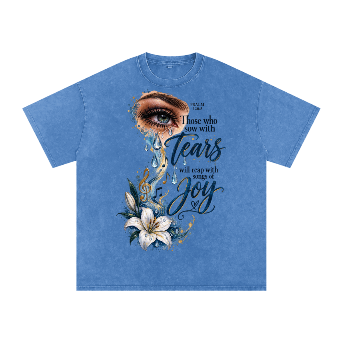 Snow Washed Oversized Cotton T-Shirt