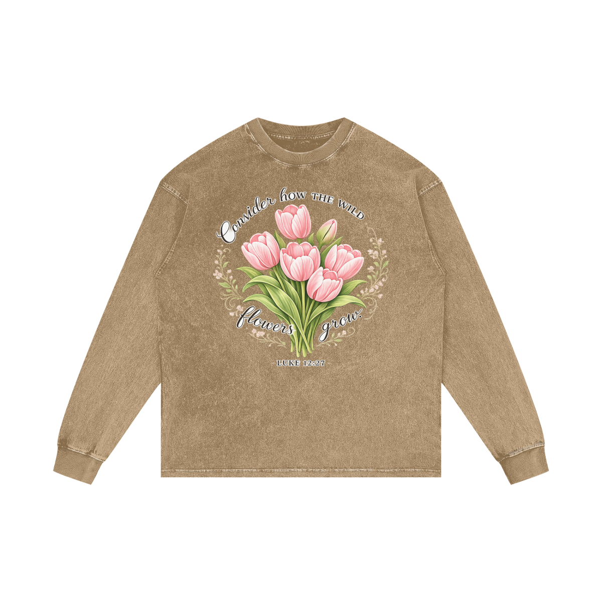 Acid Wash Oversize Long Sleeve T-Shirt