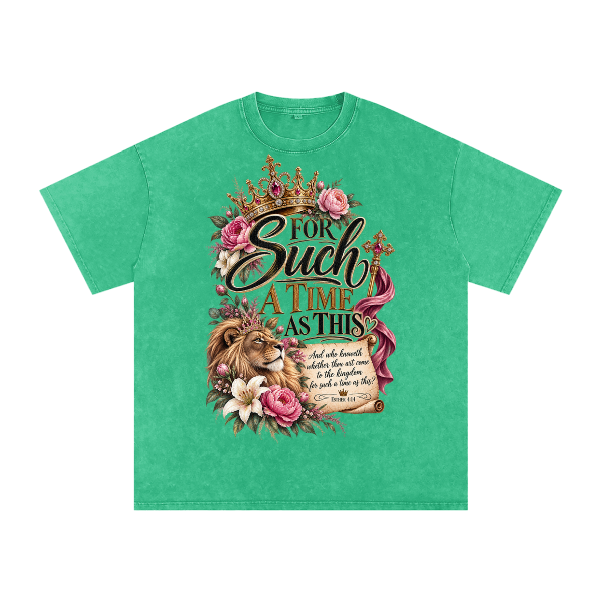 Snow Washed Oversized Cotton T-Shirt Esther 4:14