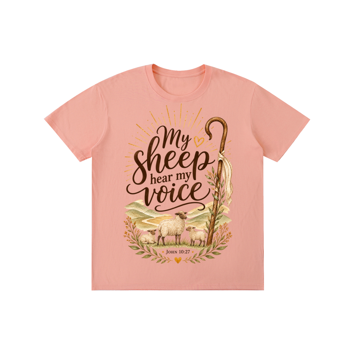 Pure Cotton Unisex T-Shirt my sheep hear my voice