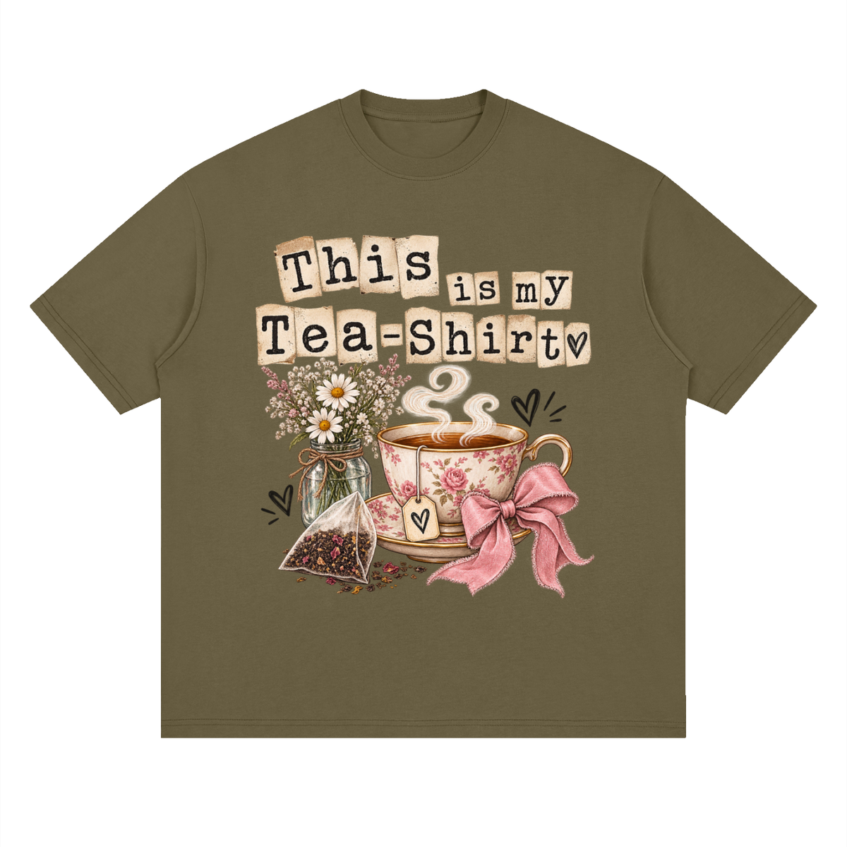 Streetwear Loose Drop Shoulder T-Shirt Teashirt typography