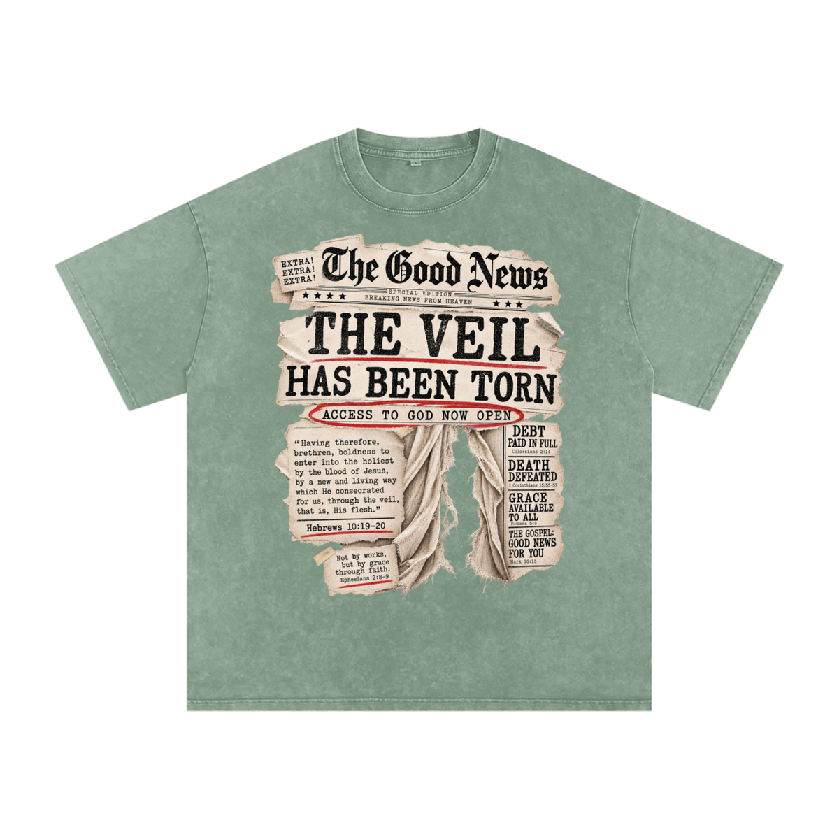 Snow Washed Oversized Cotton T-Shirt The veil has been torn