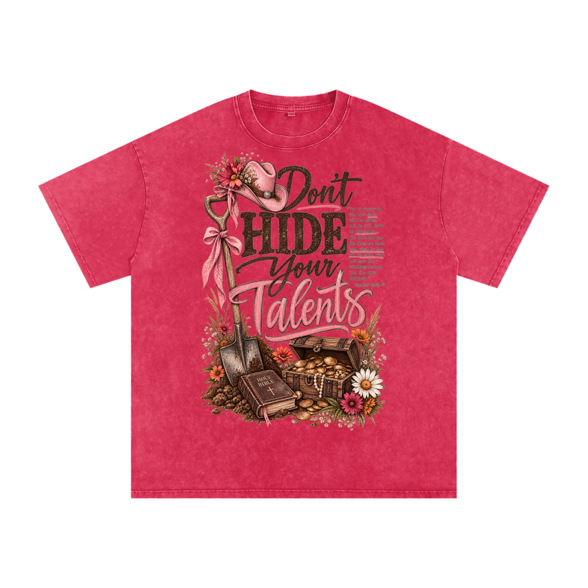 Snow Washed Oversized Cotton T-Shirt