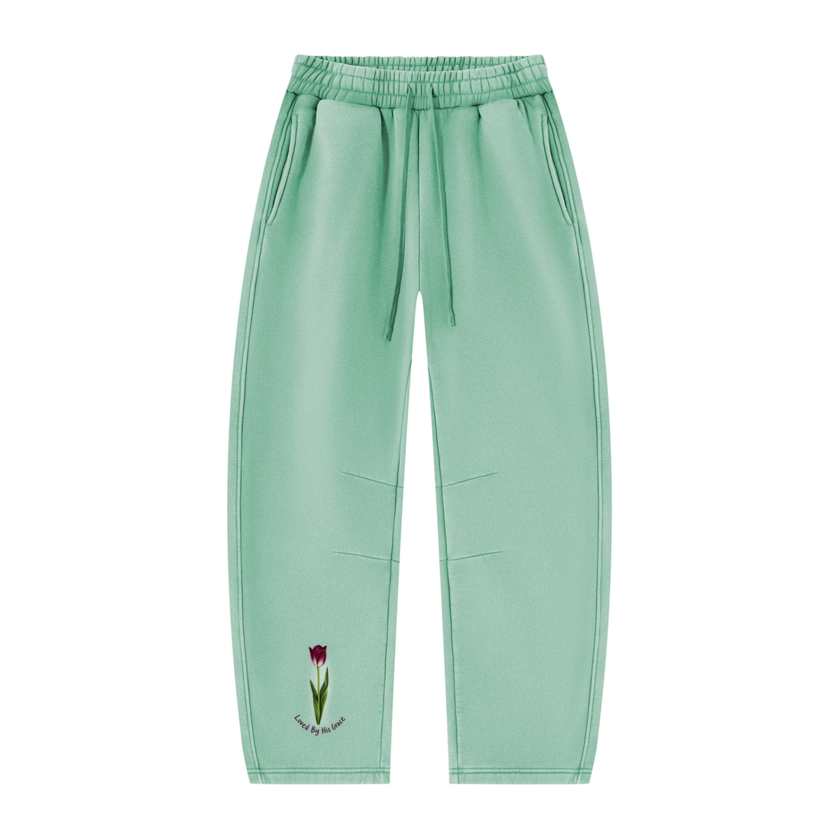 Unisex Vintage Wash Barrel Leg Fleece Sweatpants