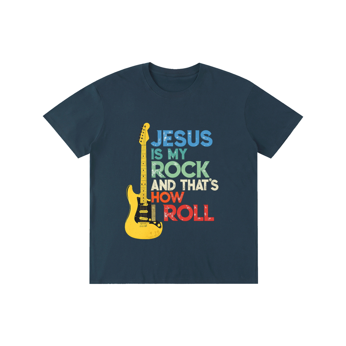 Pure Cotton Unisex T-Shirt Jesus is my rock and this is how I roll