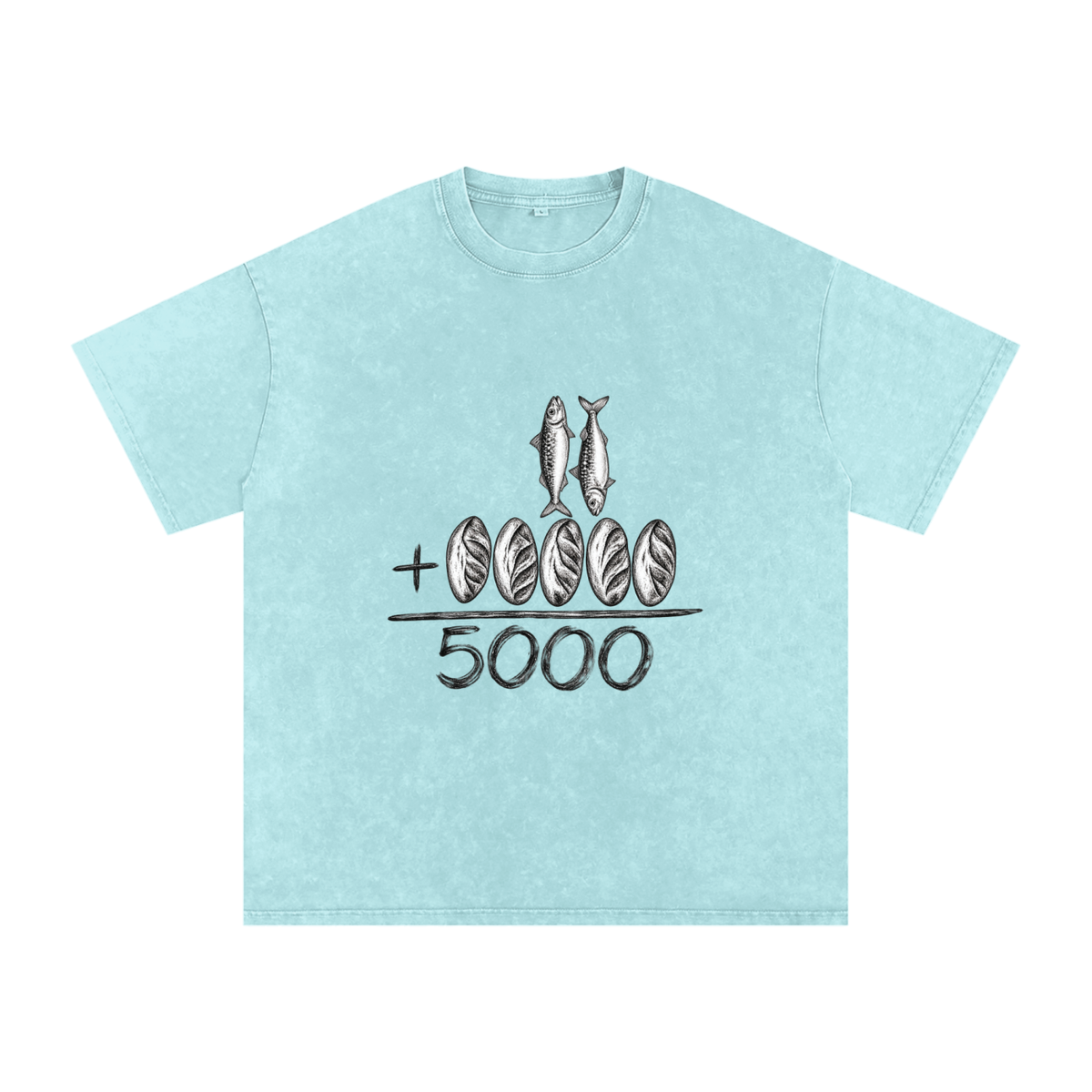 Snow Washed Oversized Cotton T-Shirt
