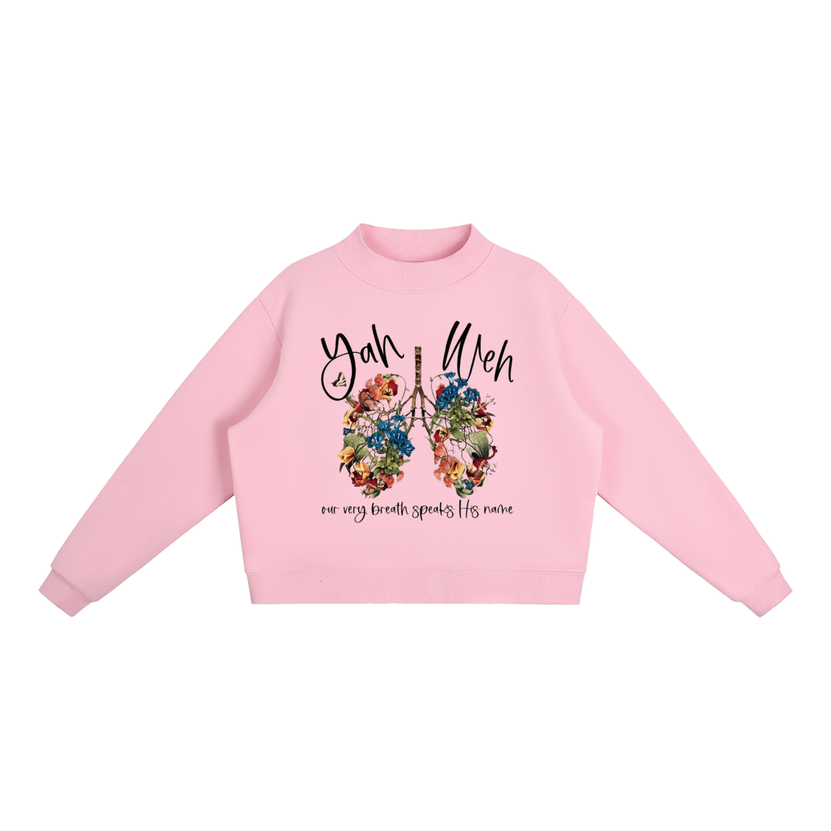 Essential Fleece Mock-Neck Crew Sweatshirt
